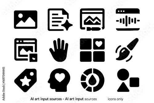 Reference selector prompt vector art concept brush ai tag generator input icon