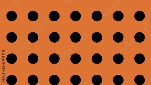 Seamless polka dot pattern animation video loop.