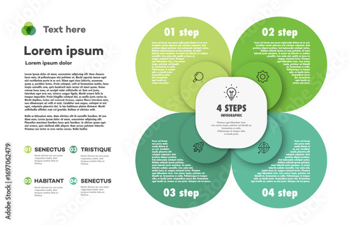 Infographic chart vector template trendy color style for presentation, start up project, business strategy, theory basic operation, logic analysis. Venn diagram 10 eps
