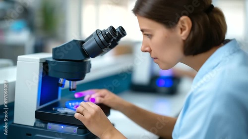 Clinical immunology technicians perform ELISA assays and immunofluorescence testing detecting antibodies and autoimmune markers using automated plate readers and fluorescence