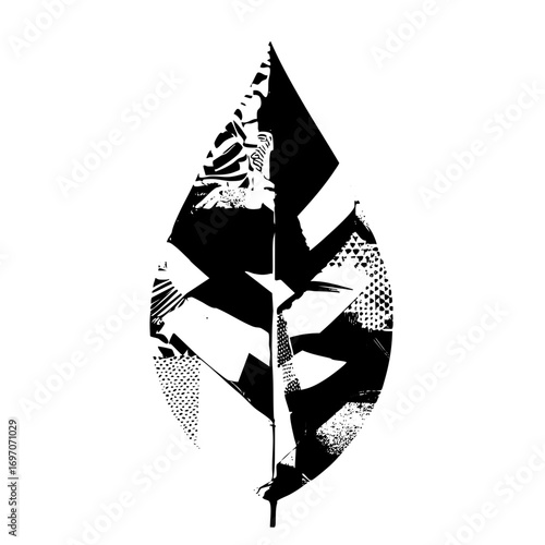 Vector Abstract face portrait composed of geometric shapes.