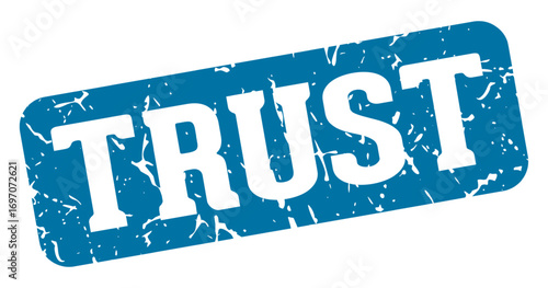 trust rectangular sign. trust stamp