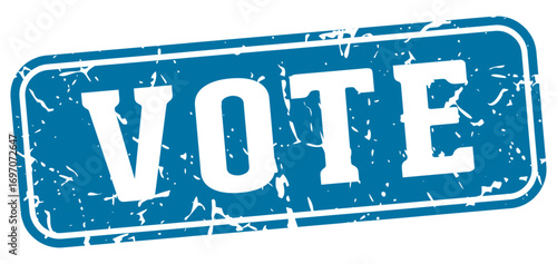 vote rectangular sign. vote stamp