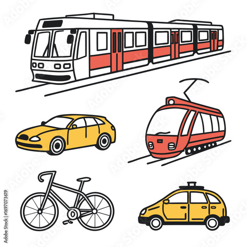 Assortment of transportation modes