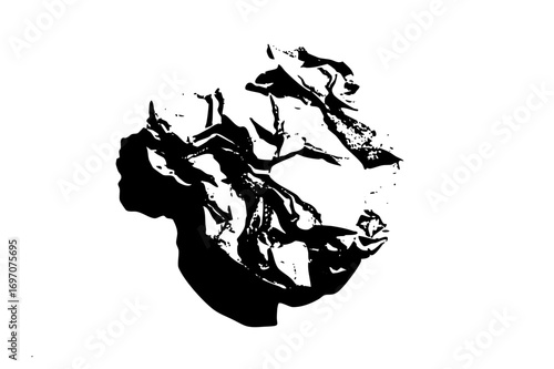 Vector Abstract portrait of a determined man with bold vector shapes.