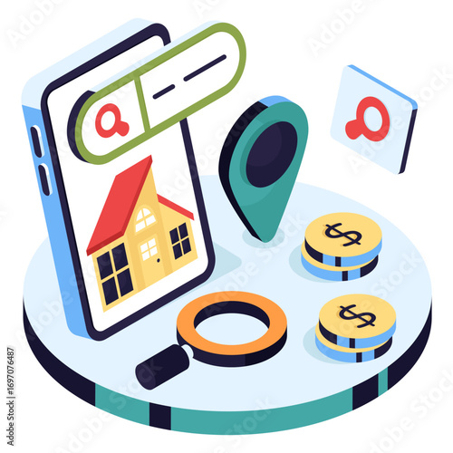 Perfect design illustration of search home