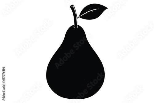pear silhouette vector art design