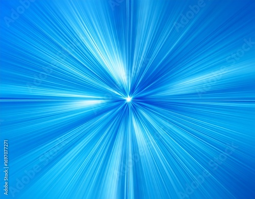 Abstract blue radial burst