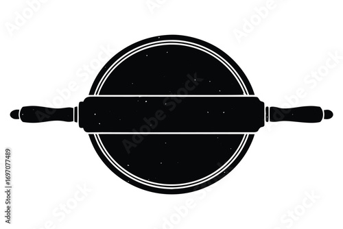 rolling pin silhouette vector art design