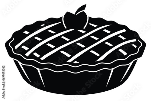 apple pie silhouette vector art design