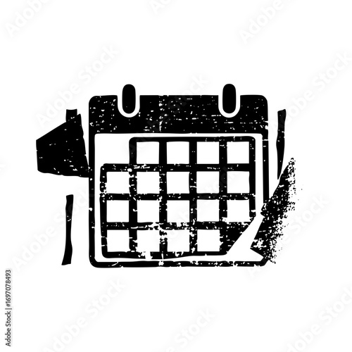 Vector Distressed calendar displays a monthly grid layout.