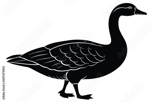 goose silhouette vector art design