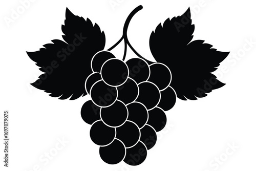 grapes silhouette vector art design