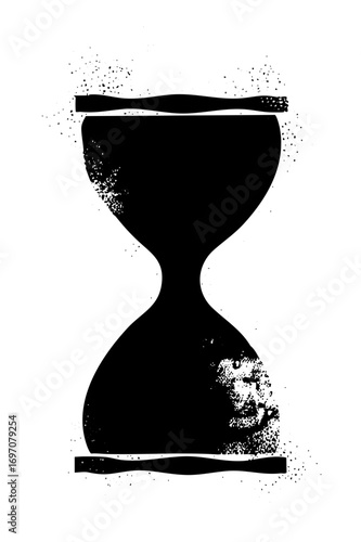Vector Minimalist hourglass depicts the passage of time.