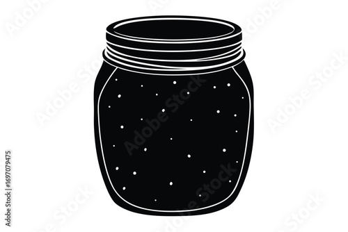 jam jar silhouette vector art design
