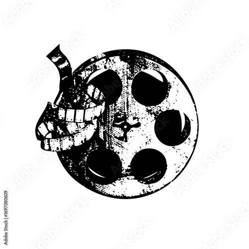 Vector Skull and Film Reel