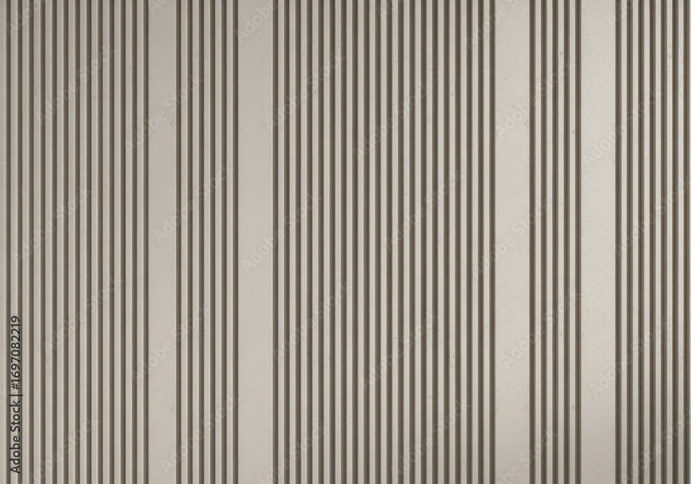 Obraz premium Neutral ribbed panel texture with vertical lines