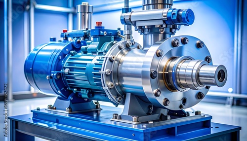 Industrial Water Pump Unit on Display Demonstrating Technological Advancement