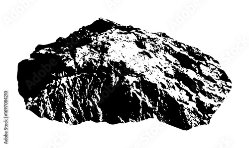 Vector Detailed rock formation with textured surface.