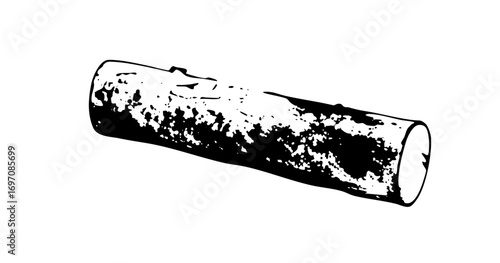 Vector Abstract cylindrical form with textured surface .