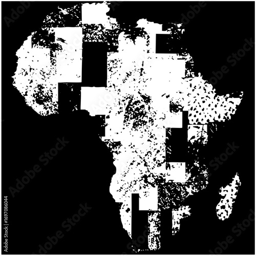 Vector Abstract continent depicting the landmass of Africa.