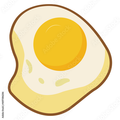 fried egg vector illustration