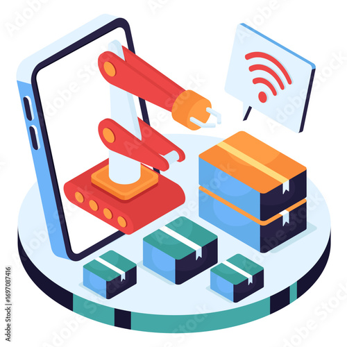 Premium download illustration of robotic arm