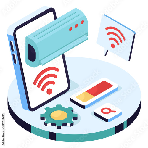 Perfect design illustration of smart ac
