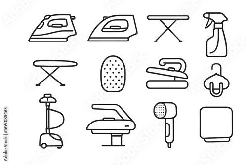Cover steam iron tools dry pad lint icon press ironing vector