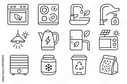 Counter icon toaster soap maker icons kitchen smart blender vector intelligent microwave