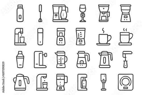 Smart lemonade wine bottle tea beverage vector maker infuser machine icon water
