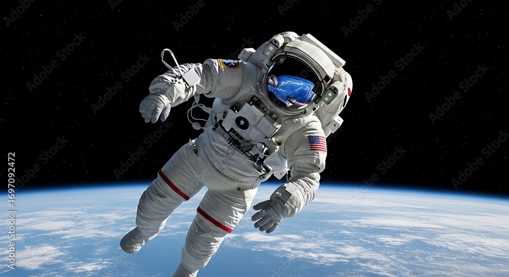 custom made wallpaper toronto digitalSpaceman in Orbit.