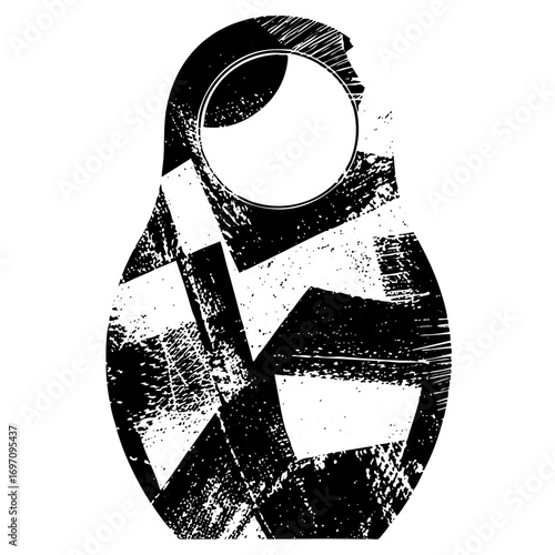 Vector Abstract Matryoshka Doll Vector