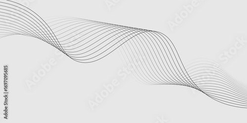 Abstract vector background with black wavy lines. EPS10