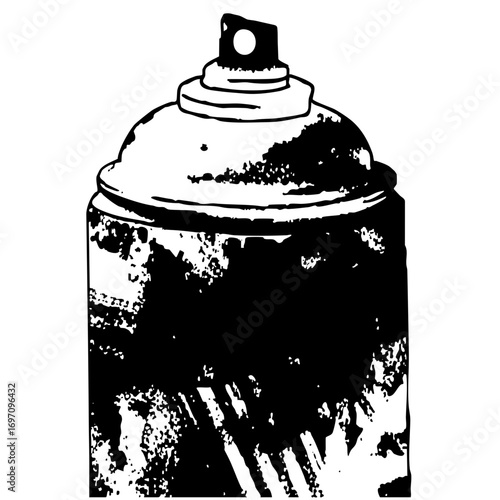 Vector Detailed vector of a spray paint can.