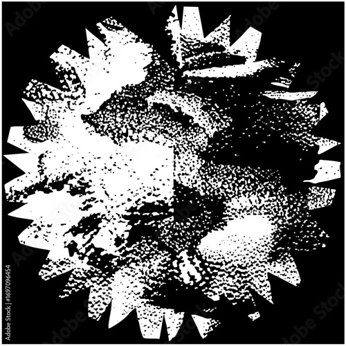 Vector Abstract floral arrangement with textured petals.