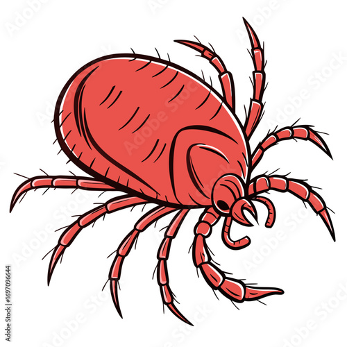 Red mite illustration