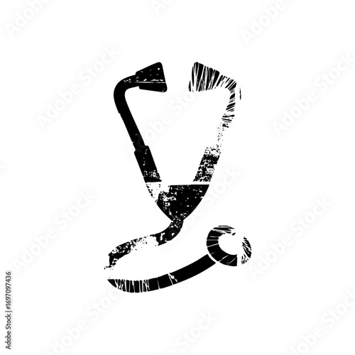 Vector Black silhouette of a traditional Arabic coffee pot with a finjan cup.