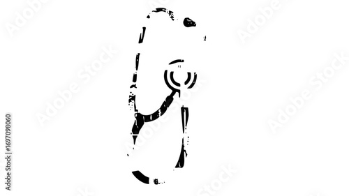 Vector Abstract figure with radiating lines .
