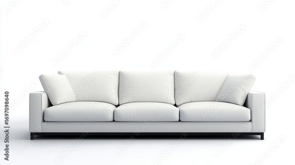Naklejka premium Modern Oversized Sofa With Plush Cushions for Interiors