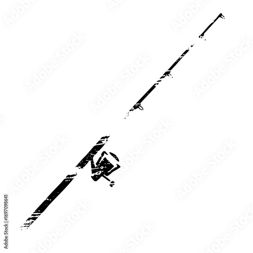Vector Dynamic calligraphy brushstroke with kanji symbol.