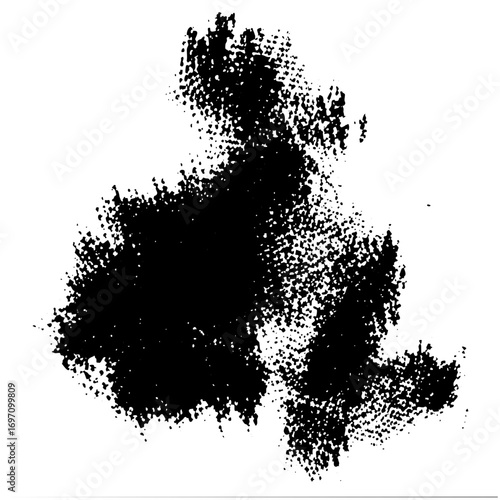 Vector Abstract splatter with textured edges.