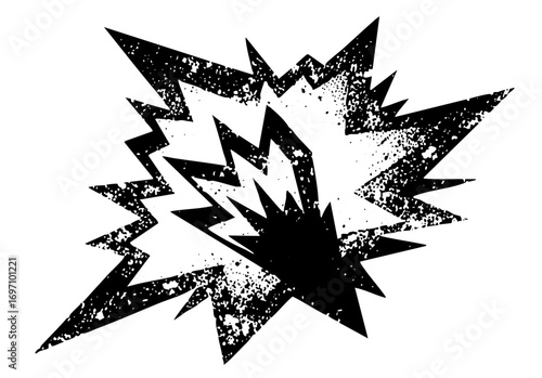 Vector Dynamic explosion with distressed vector shards.