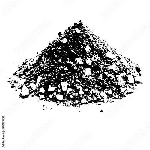 Vector Pile of rubble and debris .