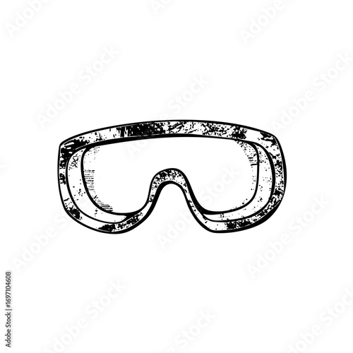 Vector Detailed of protective eyewear goggles.