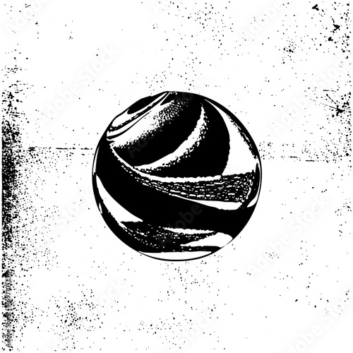 Vector Abstract sphere with swirling bands