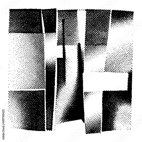 Vector Abstract geometric blocks create a fragmented textured .