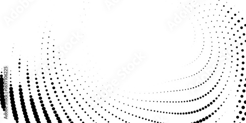 Dotted gradient vector illustration, white and black halftone background, horizontal seamless dotted lines, monochrome dots texture backdrop, retro effect. modern