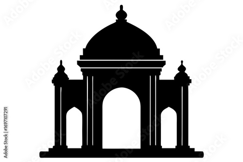 Monument with Dome and Columns Icon – Symbol of History, Architecture, and National Heritage