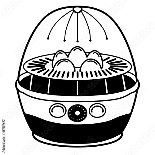 Egg Incubator Vector Illustration | Poultry Farming and Hatching Equipment Design